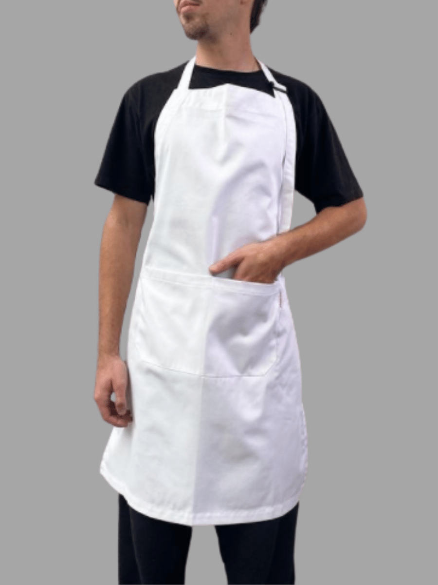 Delantal Pechera Blanco by All in Chef, uniformes
