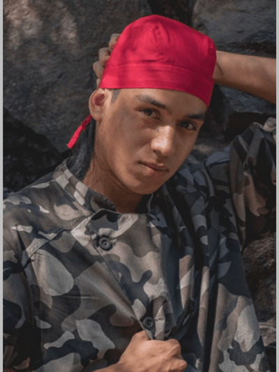 Gorro Bandana gabardina roja
