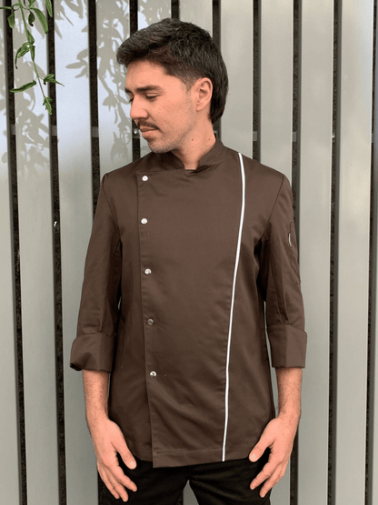 Chaqueta Chocolate Hombre con broches