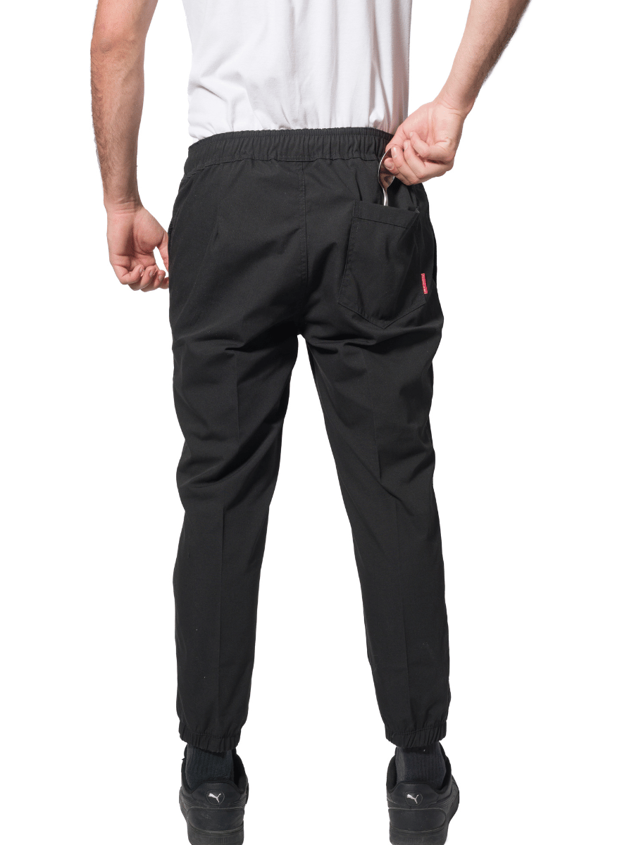 Pantalón Jogger en poplin negro