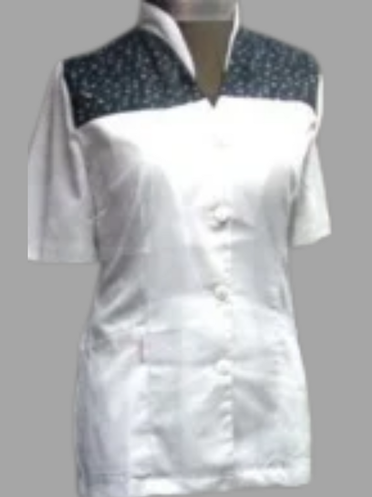 Chaqueta Dominga manga corta blanca con estampado